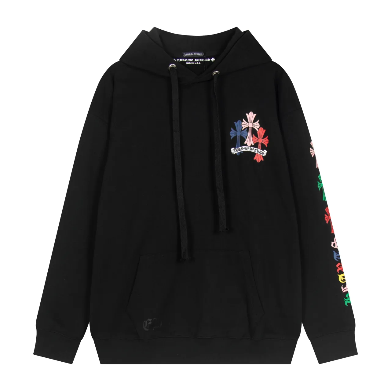 P290 Chrome Hearts Chrome Hearts Sanskrit letters printed phantom color cross group sweatshirt Size: S M L XL Color: black, white